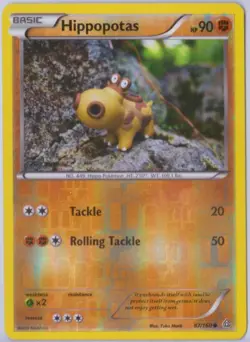 Hippopotas - 87/160 - Reverse Holo - XY: Primal Clash - Pokemon - Image 1