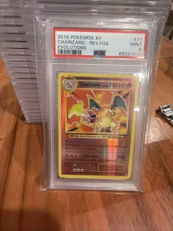 PSA 9 - Pokemon CHARIZARD 11/108 - EVOLUTIONS - Reverse FOIL RARE Mint - Image 1