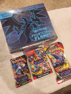 Pokemon Package Mega Evolution Phantasmal Flame ETB & Booster Bundle 2 Packs New - Image 1