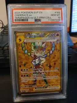 2024 Pokemon: SVP EN Black Star Promo PSA 10 Cinderace EX Terapagos #163 - Image 1