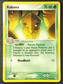 Kakuna 36/112 Vintage FireRed & LeafGreen Regular, Pokemon 2004 (NM) - Image 1