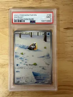Pokemon TCG SV04 Paradox Rift: Snorunt 188/182 Illustration Rare Holo PSA 9 - Image 1