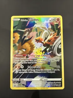 Galarian Zapdos Pokemon Card Full Art Illustration Rare Holo Swsh 283 Promo - Image 1