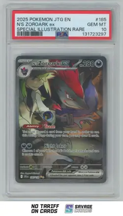 2025 Pokemon S&V Journey Together Special Illust. Rare N's Zoroark ex PSA 10 - Image 1