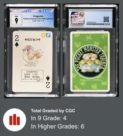 NM Pidgeotto 017 2 of Spades 1996 Pokemon Green Back CGC Graded 9 - Image 3