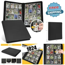 PU Card Binder Black 16 Pocket Waterproof Holder Album for Trading Card Storage - Image 1