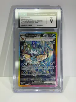 POKEMON VAPOREON EX 2025 POKEMON PRISMATIC SIR CGC GRADED 9 - Image 1