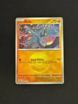 Pokemon Riolu (Poke Ball Pattern) 050/131 Sv: Prismatic Evolutions Holo - Image 1