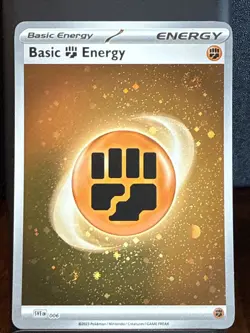 Pokemon 151 TCG Legit HD Cosmo Holo Fighting Energy With 2 Swirl Card - Image 1