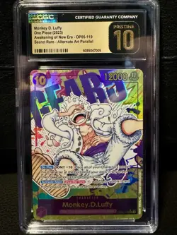 2023 One Piece Monkey D. Luffy Alt Art OP05-119 SEC English CGC Pristine 10 - Image 1
