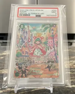 2024 ONE PIECE OP06 WINGS OF THE CAPTAIN SPECIAL ALT ART 024 SUGAR PSA 9 SP - Image 2