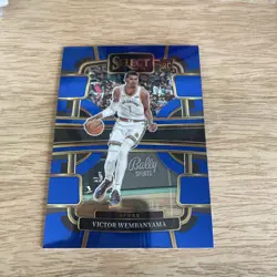 2023-24 Panini Select - Concourse Victor Wembanyama #87 Blue Prizm (RC) - Image 1