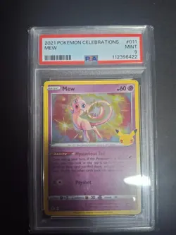 2021 Pokemon Celebrations #011 Mew PSA 9 MINT - Image 1