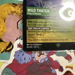 Milo Thatch King of Atlantis 80/204 Into the Inklands Cold Foil Disney Lorcana - Image 5