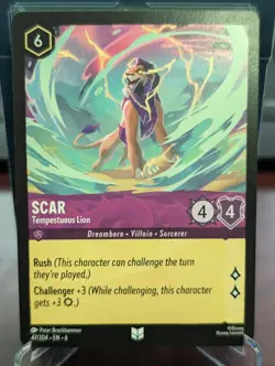 Scar Tempestuous Lion 47/204 Disney Lorcana Azurite Sea TCG Non Foil NM - Image 1
