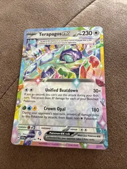 Pokemon TCG Terapagos EX 128/142 Stellar Crown Ultra Rare Holo Card NM Condition - Image 1