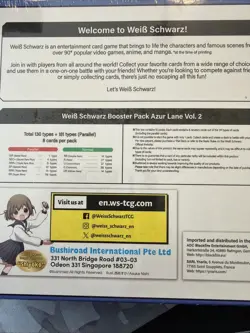 New Sealed Weiss Schwarz Azur Lane Vol 2 Booster Box Display English 1st Ed - Image 4