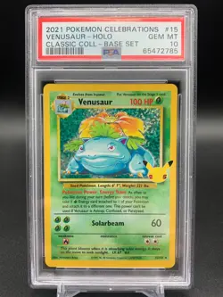 Venusaur 15/102 PSA 10 GEM MINT Holo Rare 2021 Pokemon Celebrations Classic #15 - Image 1