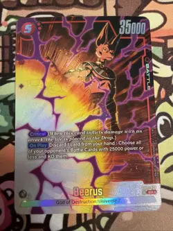 Beerus FB01-023 Alternate Art Dragon Ball Card English Fusion World - Image 1