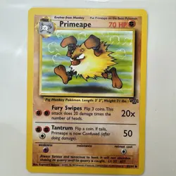 Primeape Jungle 43/64 Regular Unlimited Uncommon Pokemon Trading Card TCG - Image 1
