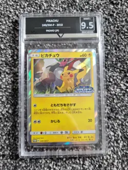 Pikachu 249/SM-P Japanese Card Friendly Shop 2018 Promo Card Graded 9.5 - Image 1
