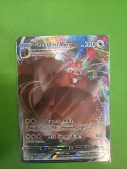Pokemon Greedent TCG VMAX Fusion Strike Holo Ultra Rare Card 218/264 - Image 1