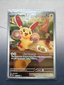 Pokemon TCG Plusle Illustration Rare Card 193/182 Sv04: Paradox Rift - Image 1