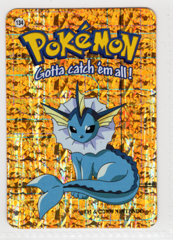 Vaporeon #134 - Vintage Pokemon Vending Prism Holo Sticker Card 2000 Nintendo - Image 1