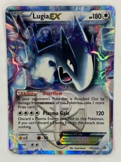 Lugia EX 102/113 Pokemon TCG Legendary Treasures Black White Rare Card HP - Image 1