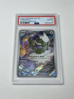 2025 POKEMON CARD TCG SVP EN-SV BLACK STAR PROMO #210 TORNADUS PSA 8 NM-MT - Image 1