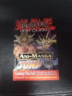 2-sided Shonen Jump Yu-Gi-Oh! The Movie Ani-Manga Ad Promo Card Insert - Image 1