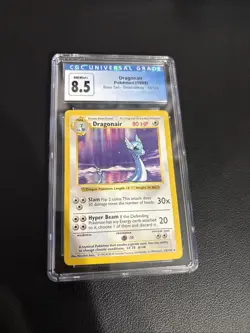 Dragonair Pokemon Card 1999 Base Set Unlimited 18/102 CGC 8.5 - Image 1