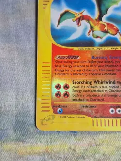Charizard 6/165 Expedition Base Set Reverse Holo Vintage Card HP Heavily Played - Image 3