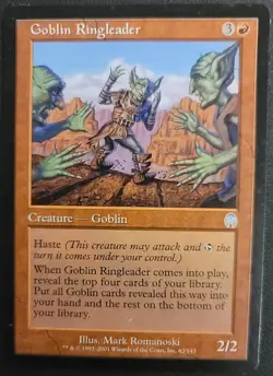 MTG MAGIC THE GATHERING GOBLIN RINGLEADER (62/148) APOCALYPSE LP - Image 1