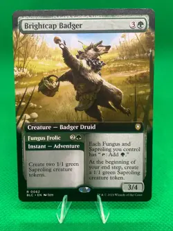 MTG - Brightcap Badger Fungus Frolic (Extended Art) - [Bloomburrow Co - Image 1