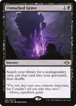 MTG - Unmarked Grave - Modern Horizons 2 - Rare [NM] - Image 1