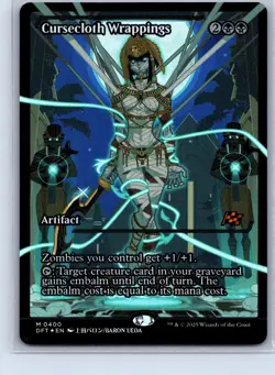 Magic_the_gathering Aetherdrift #400 Cursecloth Wrappings (Showcase) Foil .VO4 - Image 1