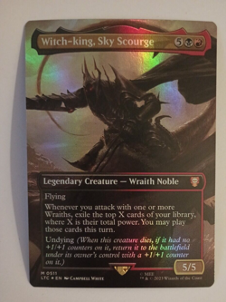 Witch-king Sky Scourge Borderless Foil NM/M LOTR Lord of the Rings Commander MTG - Image 1