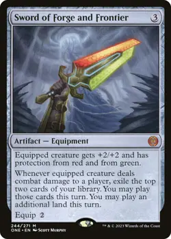 Sword of Forge and Frontier [Phyrexia: All Will Be One] Near Mint - Image 1