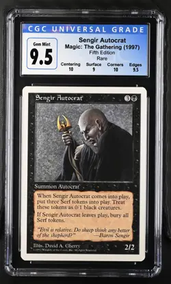 SENGIR AUTOCRAT 5th Edition Rare CGC 9.5 Gem Mint MTG [Nostalgium] - Image 1