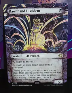magic the gathering - Dawnhand Dissident - Creature - Elf Warlock - Rare - Black - Image 1