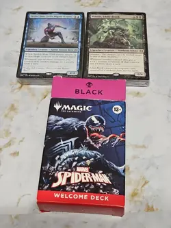 Magic the Gathering Spider-Man Black Welcome Deck Brand New Sealed Black/Blue - Image 1