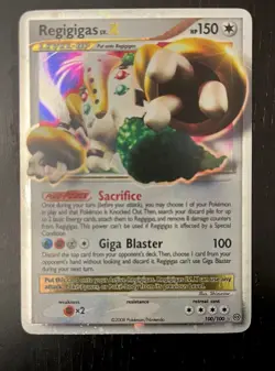 Regigigas LV x 100/100 Stormfront Platinum Pokemon Card Holo Ultra Rare - Image 1