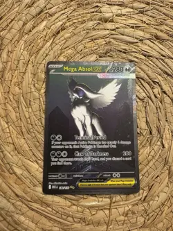 POKEMON Mega Absol EX 180/132 Sir Holo Card Mega Evolution Series - Image 1