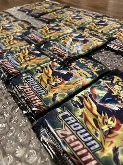 QTY:20 New Pokemon TCG Crown Zenith Booster Packs Lot SEALED - Image 5