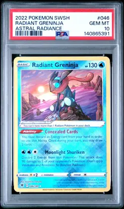 Pokemon Radiant Greninja PSA 10 Astral Radiance #046 GEM MINT - Image 5