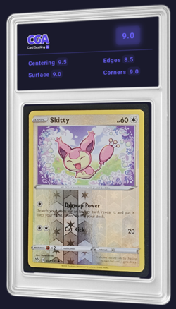 Darkness Ablaze Reverse Holo Skitty 141/189 Pokemon TCG - CGA 9.0 Digital Grade - Image 1