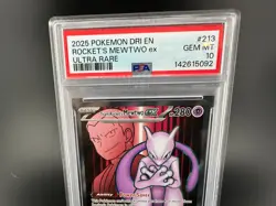 Team Rocket's Mewtwo EX 213/182 Ultra Rare Dri En-destined Rivals Pokemon PSA 10 - Image 2