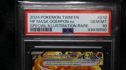 Pokemon Twilight Masquerade Hearthflame Mask Ogerpon ex SIR 212/167 PSA 10 - Image 2