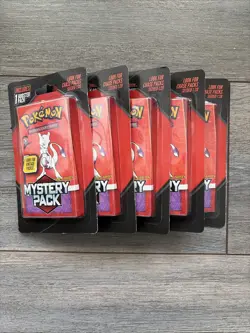 Lot Of 5 NEW SEALED 2025 Pokemon Mystery Pack Mewtwo Possible Vintage Chase Pack - Image 3